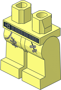 ~Minifig Hips and Legs with Studded Belt and Safety Pins Pattern (Obsolete) ~Minifig Hips and Legs with Studded Belt and Safety Pins Pattern (Obsolete)