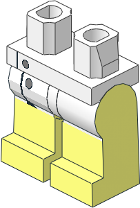 ~Minifig Hips and Legs with Laboratory Smock Pattern (Obsolete) ~Minifig Hips and Legs with Laboratory Smock Pattern (Obsolete)