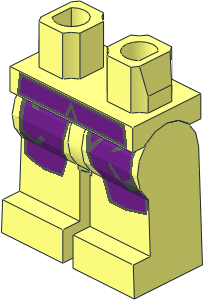 ~Minifig Hips and Legs with Purple Greatcoat Pattern (Obsolete) ~Minifig Hips and Legs with Purple Greatcoat Pattern (Obsolete)