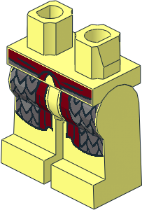 ~Minifig Hips and Legs with LOTR Scale Armour Pattern (Obsolete) ~Minifig Hips and Legs with LOTR Scale Armour Pattern (Obsolete)