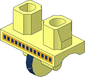 ~Minifig Hips with Gold Belt and DarkBlue Loincloth Pattern (Obsolete) ~Minifig Hips with Gold Belt and DarkBlue Loincloth Pattern (Obsolete)