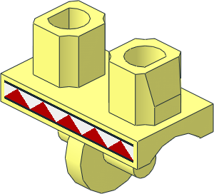 ~Minifig Hips with Red/White Triangles Pattern (Obsolete) ~Minifig Hips with Red/White Triangles Pattern (Obsolete)