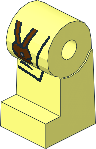 ~Minifig Leg Right with Pouch Pattern (Obsolete) ~Minifig Leg Right with Pouch Pattern (Obsolete)