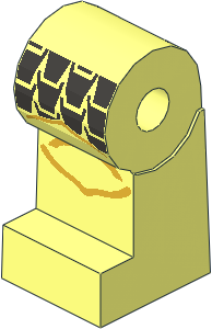 ~Minifig Leg Right with Scale Mail Pattern (Obsolete)