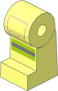 ~Minifig Leg Right with Reflective Stripes and Tan Pocket Outline Pattern (Obsolete)