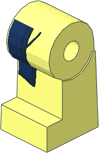 ~Minifig Leg Right with Dark Blue Coattails Pattern (Obsolete)
