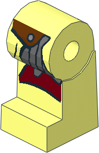 ~Minifig Leg Right with LOTR Leather Armour Pattern (Obsolete) ~Minifig Leg Right with LOTR Leather Armour Pattern (Obsolete)