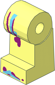 ~Minifig Leg Right with Medium Azure and Magenta Stripes Pattern (Obsolete)