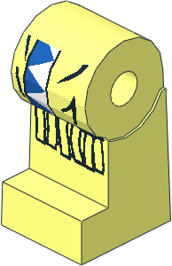 ~Minifig Leg Right with Blue/White Triangles, Fringe Pattern (Obsolete)