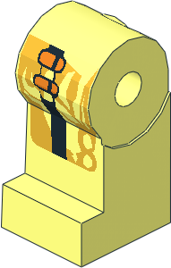 ~Minifig Leg Right with Orange Cable Pattern (Obsolete) ~Minifig Leg Right with Orange Cable Pattern (Obsolete)
