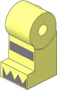 ~Minifig Leg Right with Reflective Stripe and Triangles on Feet Pattern (Obsolete)