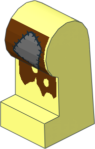 ~Minifig Leg Left with Rags and Patch Pattern (Obsolete) ~Minifig Leg Left with Rags and Patch Pattern (Obsolete)
