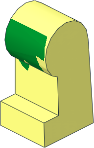 ~Minifig Leg Left with Grass Skirt Pattern (Obsolete) ~Minifig Leg Left with Grass Skirt Pattern (Obsolete)