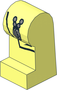 ~Minifig Leg Left with Amulet Pattern (Obsolete) ~Minifig Leg Left with Amulet Pattern (Obsolete)