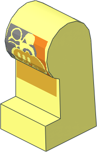 ~Minifig Leg Left with Golden Circuit Pattern (Obsolete)