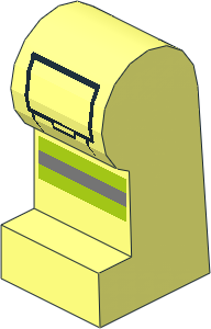 ~Minifig Leg Left with Reflective Stripes and Black Pocket Outline Pattern (Obsolete) ~Minifig Leg Left with Reflective Stripes and Black Pocket Outline Pattern (Obsolete)