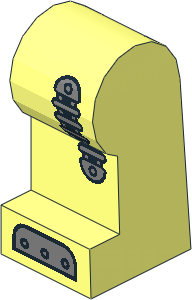 ~Minifig Leg Left with Clockwork Robot Pattern (Obsolete)