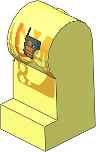 ~Minifig Leg Left with Orange Cable Pattern (Obsolete) ~Minifig Leg Left with Orange Cable Pattern (Obsolete)