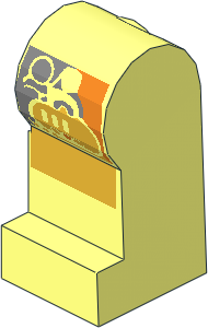 ~Minifig Leg Left with Golden Circuit Pattern (Obsolete)