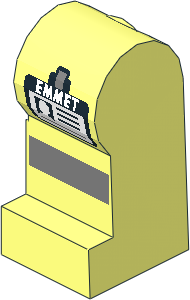 ~Minifig Leg Left with 'EMMET' Badge, Reflective Stripe Pattern (Obsolete) ~Minifig Leg Left with 'EMMET' Badge, Reflective Stripe Pattern (Obsolete)