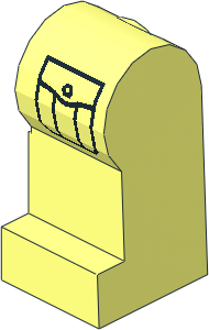 ~Minifig Leg Left with Buttoned Pocket Pattern (Obsolete)