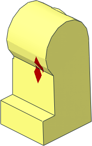 ~Minifig Leg Left with 2 Red Diamonds Pattern (Obsolete)