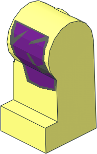 ~Minifig Leg Left with Purple Greatcoat Pattern (Obsolete) ~Minifig Leg Left with Purple Greatcoat Pattern (Obsolete)
