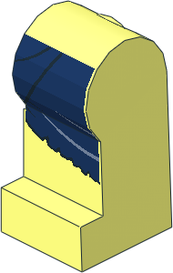 ~Minifig Leg Left with DarkBlue Loincloth Pattern (Obsolete) ~Minifig Leg Left with DarkBlue Loincloth Pattern (Obsolete)
