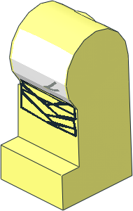 ~Minifig Leg Left with SW White Leggings Pattern (Obsolete) ~Minifig Leg Left with SW White Leggings Pattern (Obsolete)