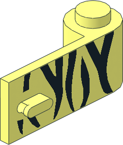 Door  1 x  3 x  1 Right with Safari Stripes Pattern