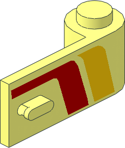 Door  1 x  3 x  1 Right with Yellow/Red Stripe Pattern
