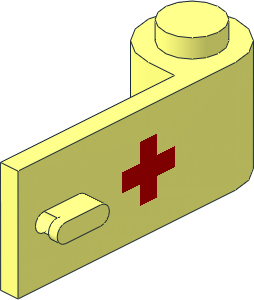 Door  1 x  3 x  1 Right with Red Cross Pattern