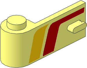 Door  1 x  3 x  1 Left with Yellow/Red Stripe Pattern