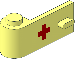 Door  1 x  3 x  1 Left with Red Cross Pattern