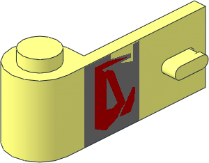 Door  1 x  3 x  1 Left with SW Red on Silver Pattern