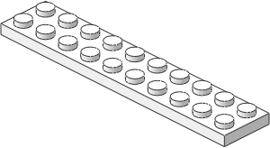 ~_Plate  2 x 10 White (Obsolete)