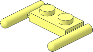 Plate  1 x  2 with Handles Type 1