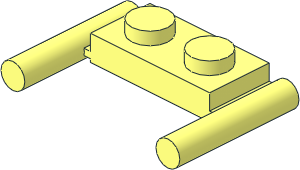 Plate  1 x  2 with Handles Type 2