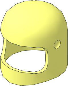 Minifig Helmet Classic with Thin Chin Guard and Visor Dimples Minifig Helmet Classic with Thin Chin Guard and Visor Dimples