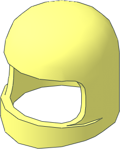 Minifig Helmet Classic with Thick Chin Guard