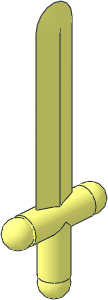 Minifig Sword Shortsword