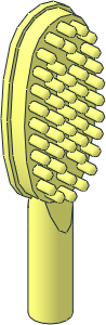 Minifig Hairbrush with Short Handle
