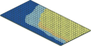 Baseplate 16 x 32 with Square Corners and Beach Pattern