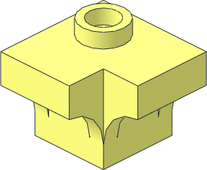 Brick  1 x  1 with Half Arch on Two Adjacent Sides