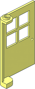 Door 1 x 4 x 5 with 4 Panes and Reinforced Hinge Door 1 x 4 x 5 with 4 Panes and Reinforced Hinge