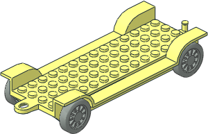 Vehicle Chassis 14 x 6 with Tow-Hook and Light-Grey 5.5 x 20 Wheels Vehicle Chassis 14 x 6 with Tow-Hook and Light-Grey 5.5 x 20 Wheels