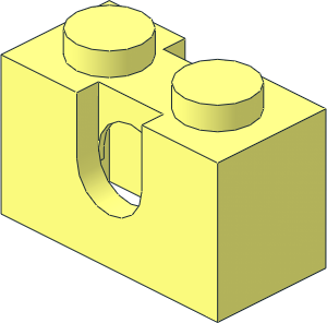 Technic Brick  1 x  2 with Hole and Thin Top