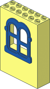 Panel 2 x 6 x 7 with Window Fabuland Rectangular Blue Panel 2 x 6 x 7 with Window Fabuland Rectangular Blue