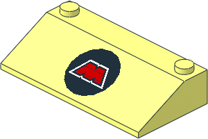 Slope Brick 33  3 x  6 with MTron Logo Pattern