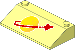 Slope Brick 33  3 x  6 with Classic Space Large Pattern